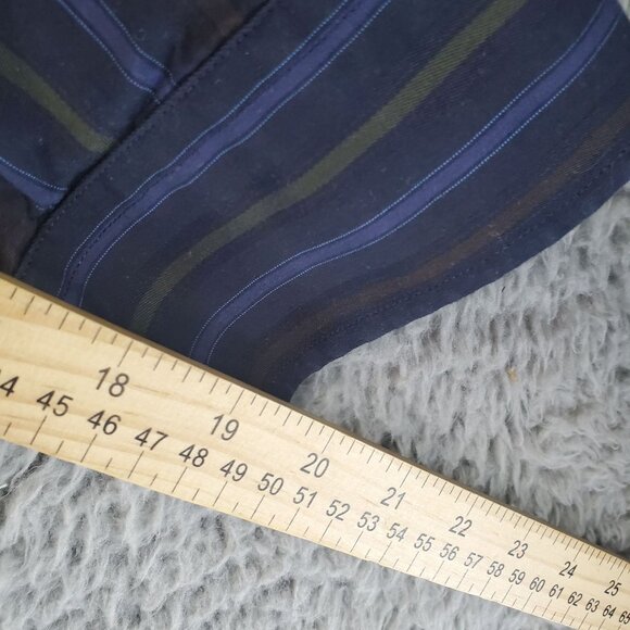 T. Harris Shirt Mens XXL Blue Striped Button-Down Long Sleeve Cotton Classic Fit - Picture 6 of 9